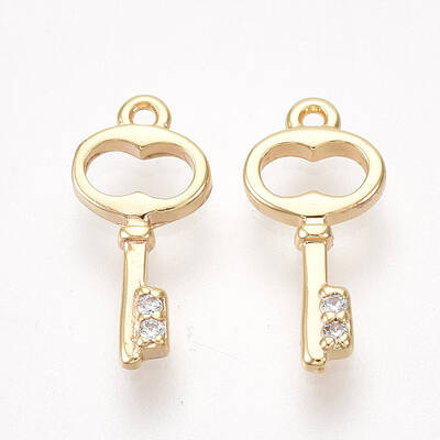 Brass Cubic Zirconia Charms