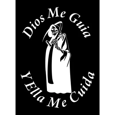 Santa Muerte Decal Holy death Decal Car Window Vinyl Sticker Skeleton.Skull Guia
