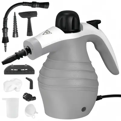 Pressurized Handheld Steam Cleaner, 1 Count Multi-purpose Steamer for Home Use with 9 Attachments To Remove Tough Stains on C...