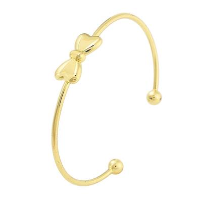 Brass Bowknot Cuff Bangles for Women