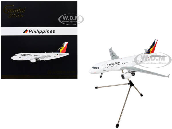 Airbus A319 Commercial Aircraft Philippine Airlines White with Tail Graphics Gemini 200 Series 1/200 Diecast Model Airplane b...