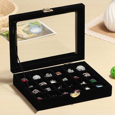 Flock with Glass Jewelry Display Box
