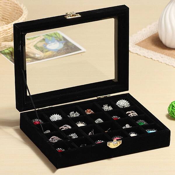 Flock with Glass Jewelry Display Box