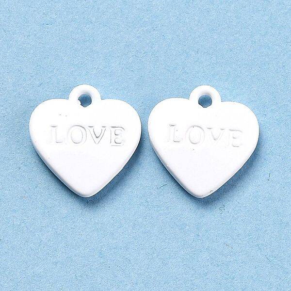 Heart Alloy Spray Painted Charms