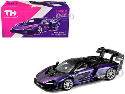 McLaren Senna GTR Midnight Purple Metallic with Black Top HCFC 2025 Limited Edition 1/64 Diecast Model Car by Trends Hobby