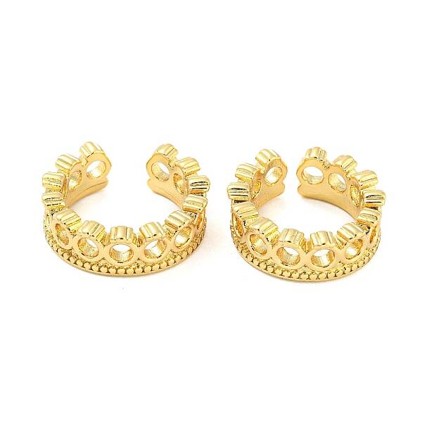 Rack Plating Brass Hollow Cuff Earrings for Women