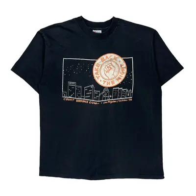 1978 Take Back The Night Hanes Graphic T-Shirt - XL Black Cotton