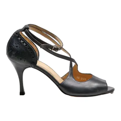 LLOYD Strappy Heels Black Leather Womens UK 7
