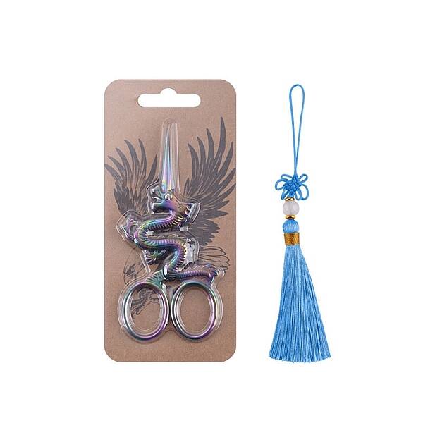 Rainbow Color Dragon-shaped Stainless Steel Scissors