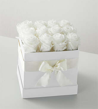 White Forever Roses - FedEx