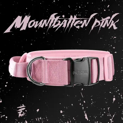 Mountbatten Pink!!!  OneTigris Dog Collar with Stylish Metal Buckle – Perfect for Dogs, Premium Quality & Comfortable Fit!