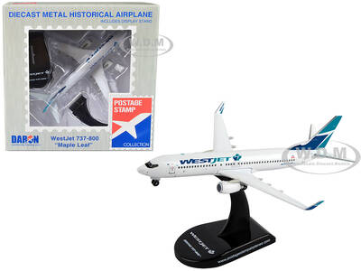 Boeing 737 Next Generation Commercial Aircraft WestJet Airlines - Maple Leaf Logo Livery 1/300 Diecast Model Airplane by Post...