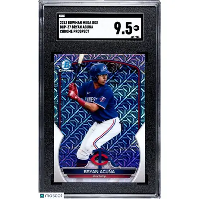 Bryan Acuna SGC 2023 Bowman Mega Box #BCP 37 CHR. Pros. Baseball 9.5
