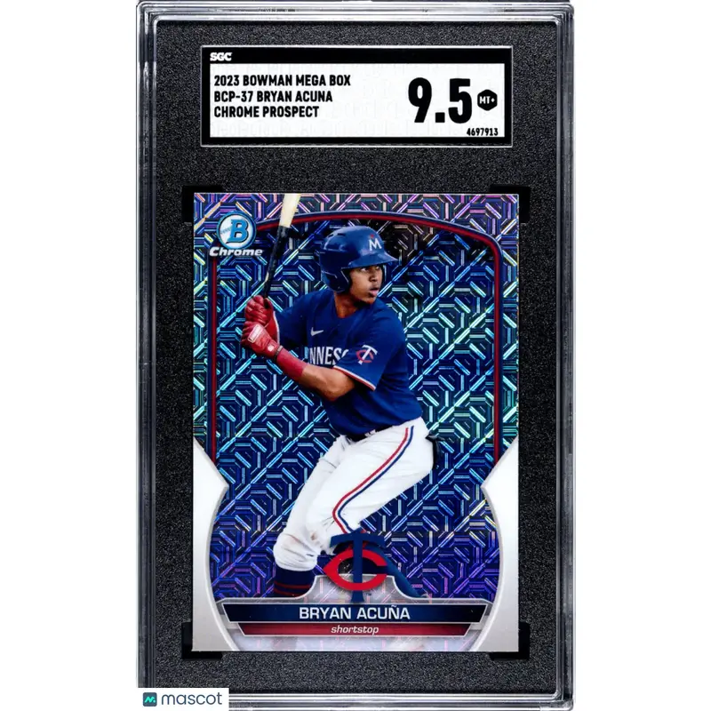 Bryan Acuna SGC 2023 Bowman Mega Box #BCP 37 CHR. Pros. Baseball 9.5