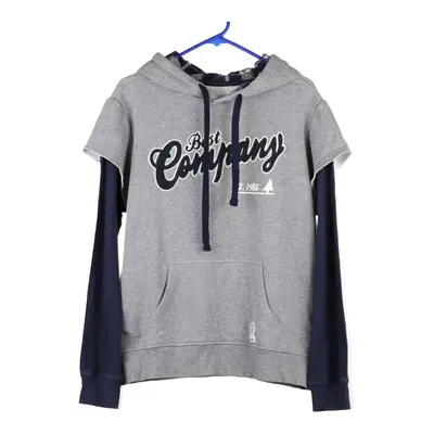 Age 16 Best Company Spellout Hoodie - XL Grey Cotton