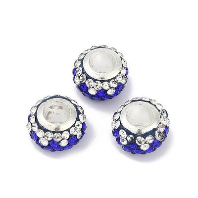 Alloy Rhinestone Clay Pave Beads