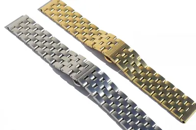 Chain Link Stainless Steel Watch Straps | Color: Gold