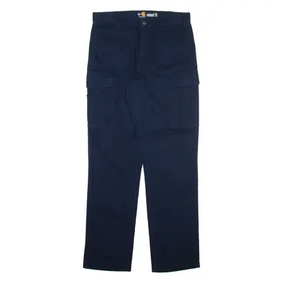 CARHARTT Cargo Mens Trousers Blue Relaxed Straight W33 L34