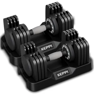 Keppi Adjustable 4-40LB Dumbbells Set DBA40 Pair