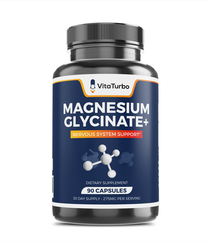 Magnesium Glycinate+  90 Capsules - 275mg Per Serving
