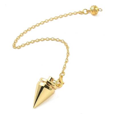 Brass Dowsing Pendulum Big Pointed Cone Pendants