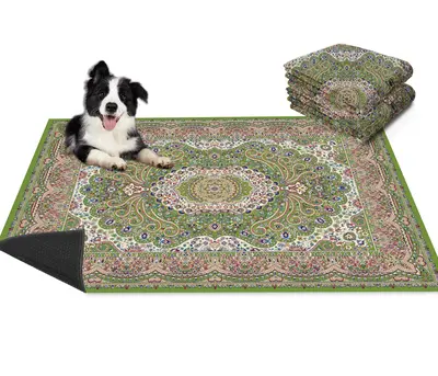 Lovewag Washable Dog Pads, Peacock Garden Pack of 2, Eco-Friendly and Leak-Proof Design, 16 x 24 & 36 x 48