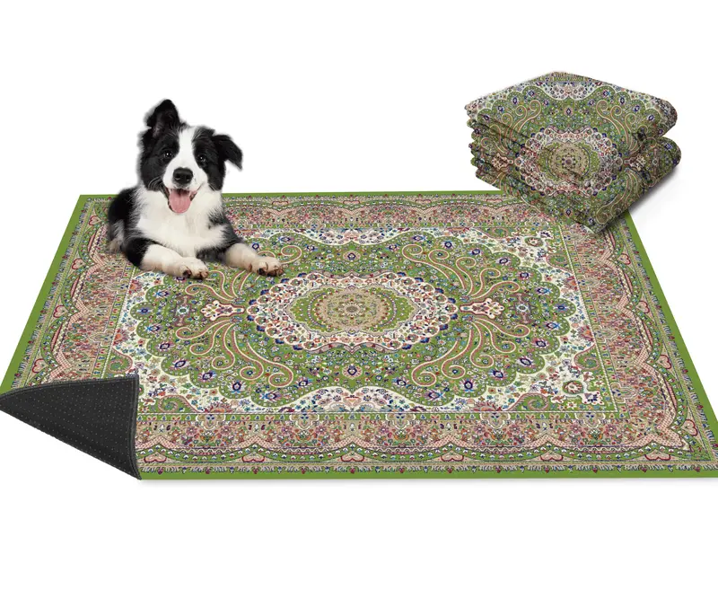 Lovewag Washable Dog Pads, Peacock Garden Pack of 2, Eco-Friendly and Leak-Proof Design, 16 x 24 & 36 x 48