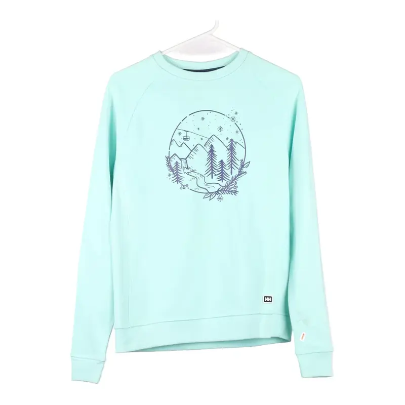 Helly Hansen Sweatshirt - Small Blue Cotton