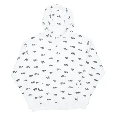 NIKE Womens White Hoodie M