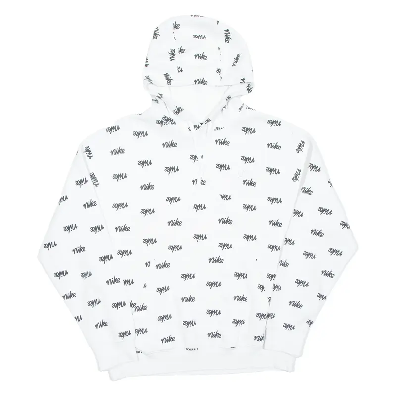 NIKE Womens White Hoodie M