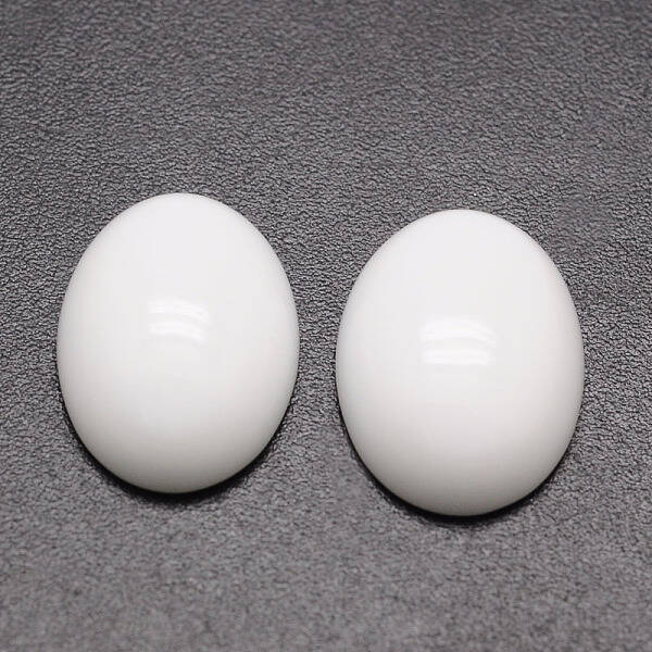 Oval Opaque Glass Cabochons