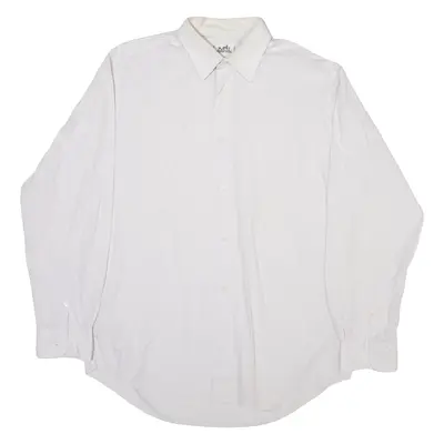 HERMES Mens Plain Shirt White Long Sleeve L