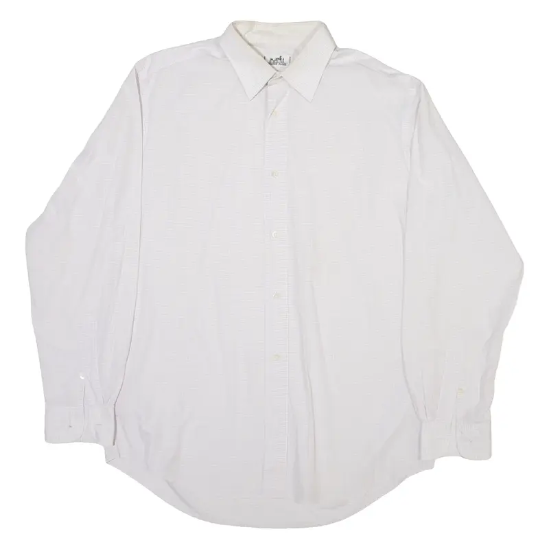 HERMES Mens Plain Shirt White Long Sleeve L