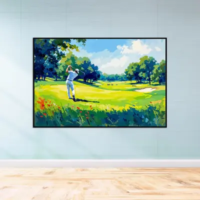 Golfer’s Perfect Swing Scene
