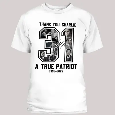RIP Charlie Kirk Shirt | True Patriot Graphic Tee, Rest In Peace Charlie Kirk, Thank you Charlie Tee