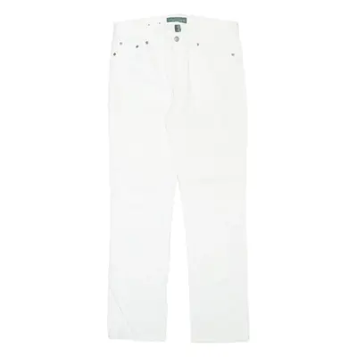 RALPH LAUREN Womens Trousers White Regular Straight W32 L32
