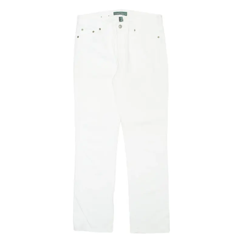 RALPH LAUREN Womens Trousers White Regular Straight W32 L32