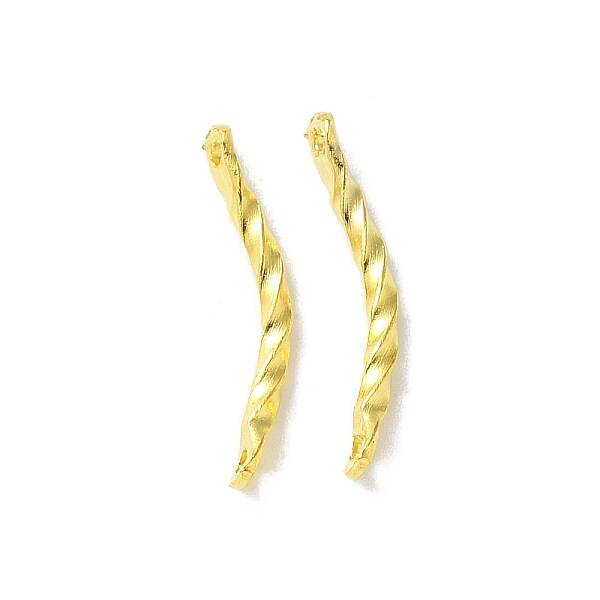 Brass Twist Tube Beads