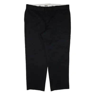 DICKIES 874 Workwear Mens Trousers Black Regular Straight W42 L28