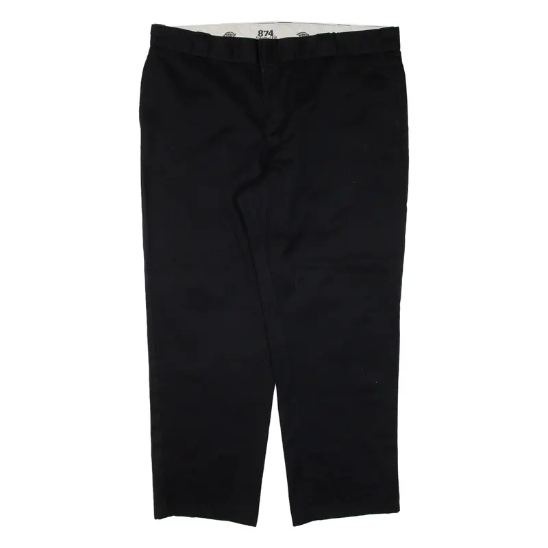DICKIES 874 Workwear Mens Trousers Black Regular Straight W42 L28