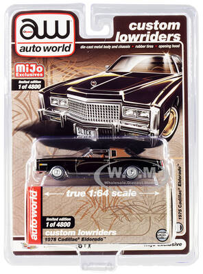 1975 Cadillac Eldorado Black with Brown (Partial) Vinyl Top \