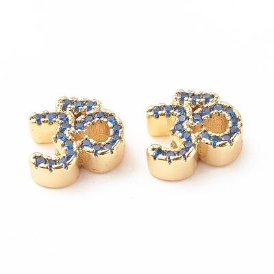Rack Plating Brass Cubic Zirconia Beads
