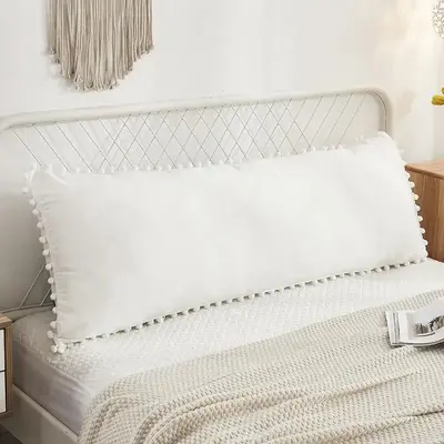Solid Color Boho Style Pillowcase, 1 Count Soft Comfortable Pillow Cover without Filler, Pillow Protector for Home Bedroom Do...