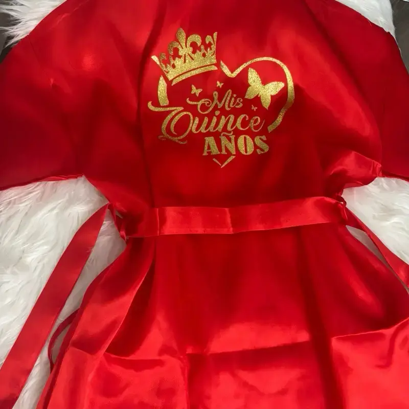 Quinceañera Robe   - Personalized, Classic Design for Youth Celebrations ENVIAR EL NOMBRE DE LA QUINCEAÑERA, COLOR DE LA BA...