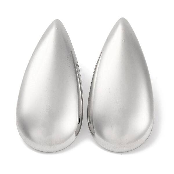 304 Stainless Steel Teardrop Stud Earrings