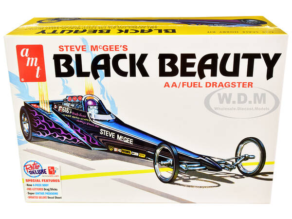 Skill 2 Model Kit Steve McGees Black Beauty Wedge AA/Fuel Dragster 1/25 Scale Model by AMT