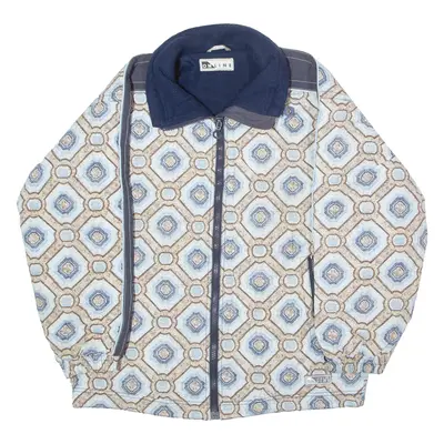 ONLINE Womens Jacket Blue 90s Geometric UK 14