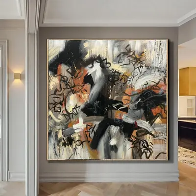 Extra Large Abstract Original Brown Oil Painting On Canvas Modern Acrylic Wall Art Handmade Wall Decor | UNUSUAL PATH