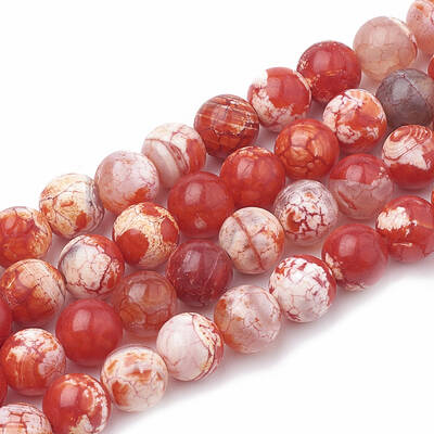 Dyed Natural Crackle Agate Beads Strands