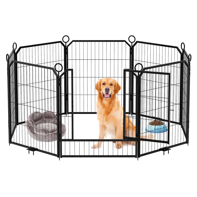 Garvee Dog Playpen Outdoor, 32 inch 8 Panels Dog Pen Indoor Heavy Duty Puppy Exercise Pen Metal Pet Fence for RV Camping/Yard...